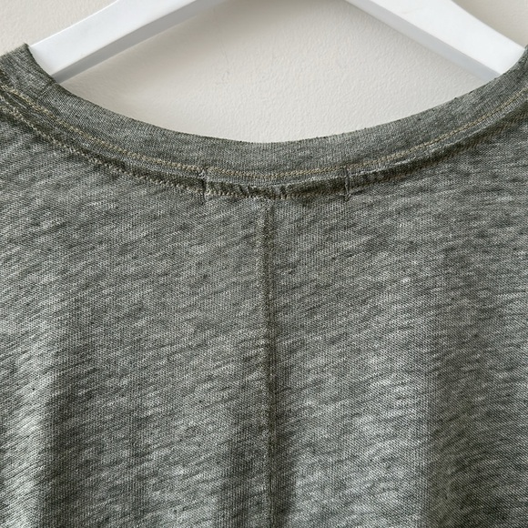 Free People We the Free Cassidy Tee Army Green Casual Cotton Tshirt Small Boxy - Picture 11 of 15